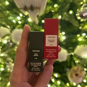 Perfume samples.Tom Ford Eau de Parfum.Electric Cherry (2ml) and Oud Wood (2ml)